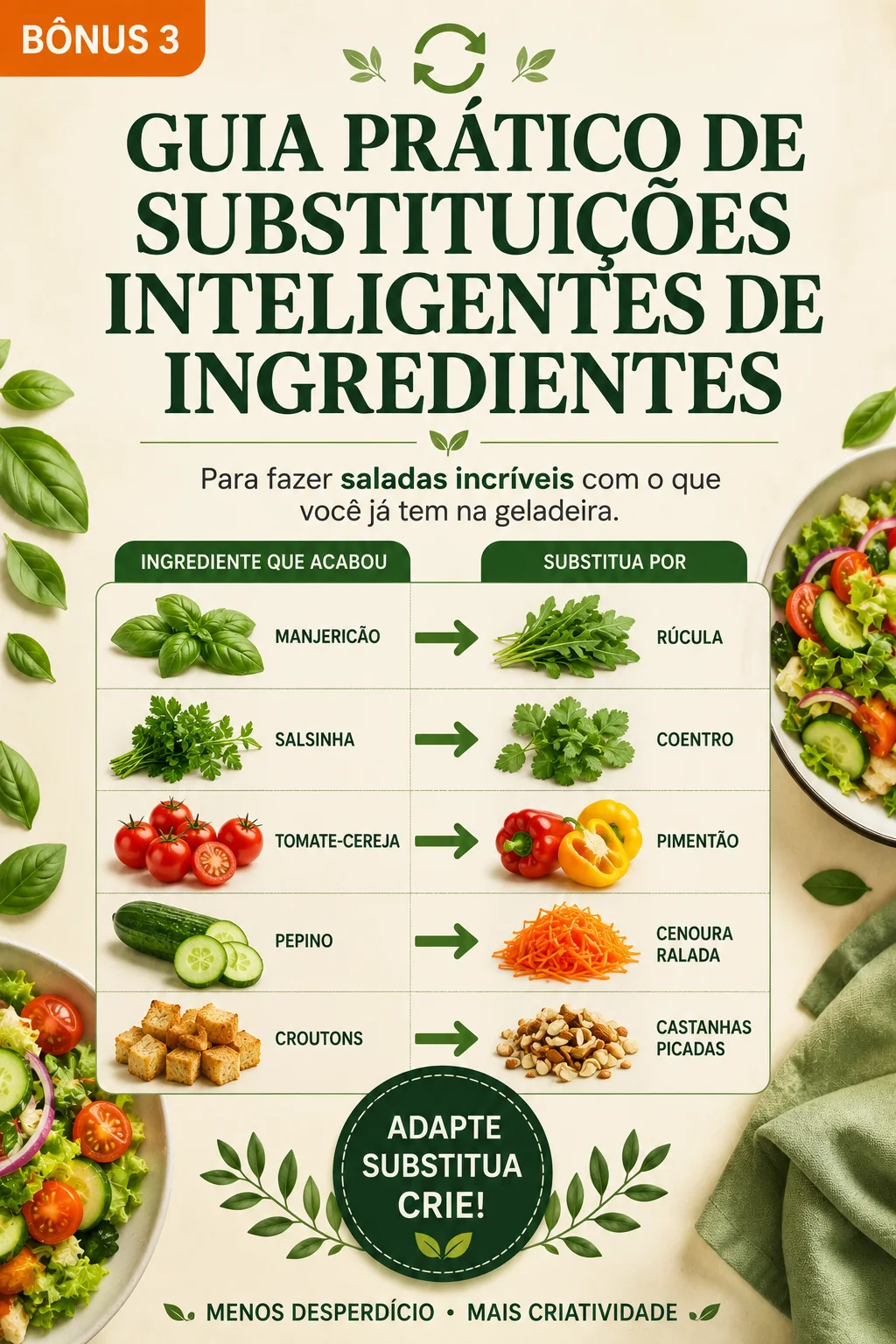 Capa do Guia Prático de Substituições Inteligentes de Ingredientes
